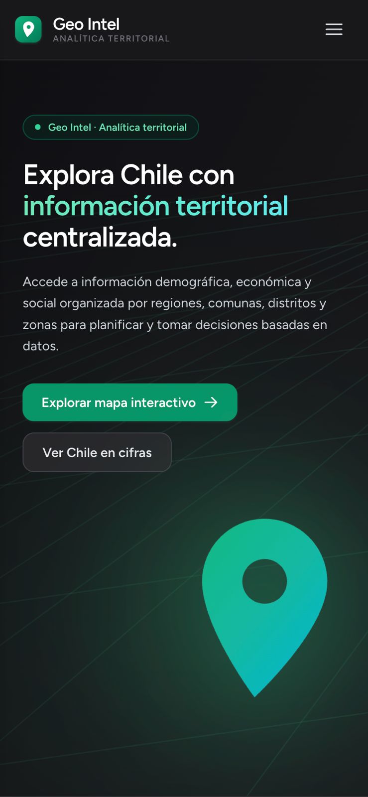 portafolio Geo Intel mobile