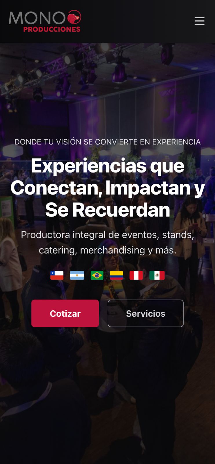 portafolio mono producciones mobile